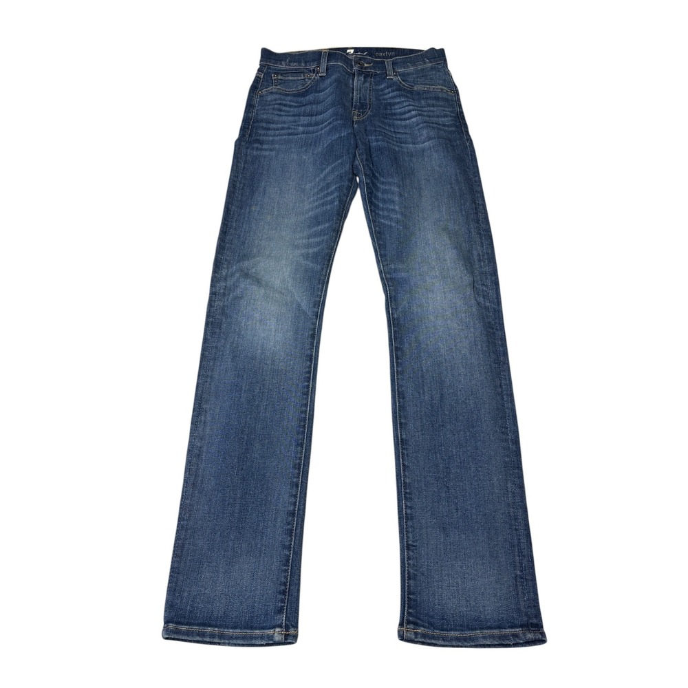 7 For All Mankind Paxtyn Skinny Jeans Mens 29X32 Dark Wash Stretch‎ Denim Blue